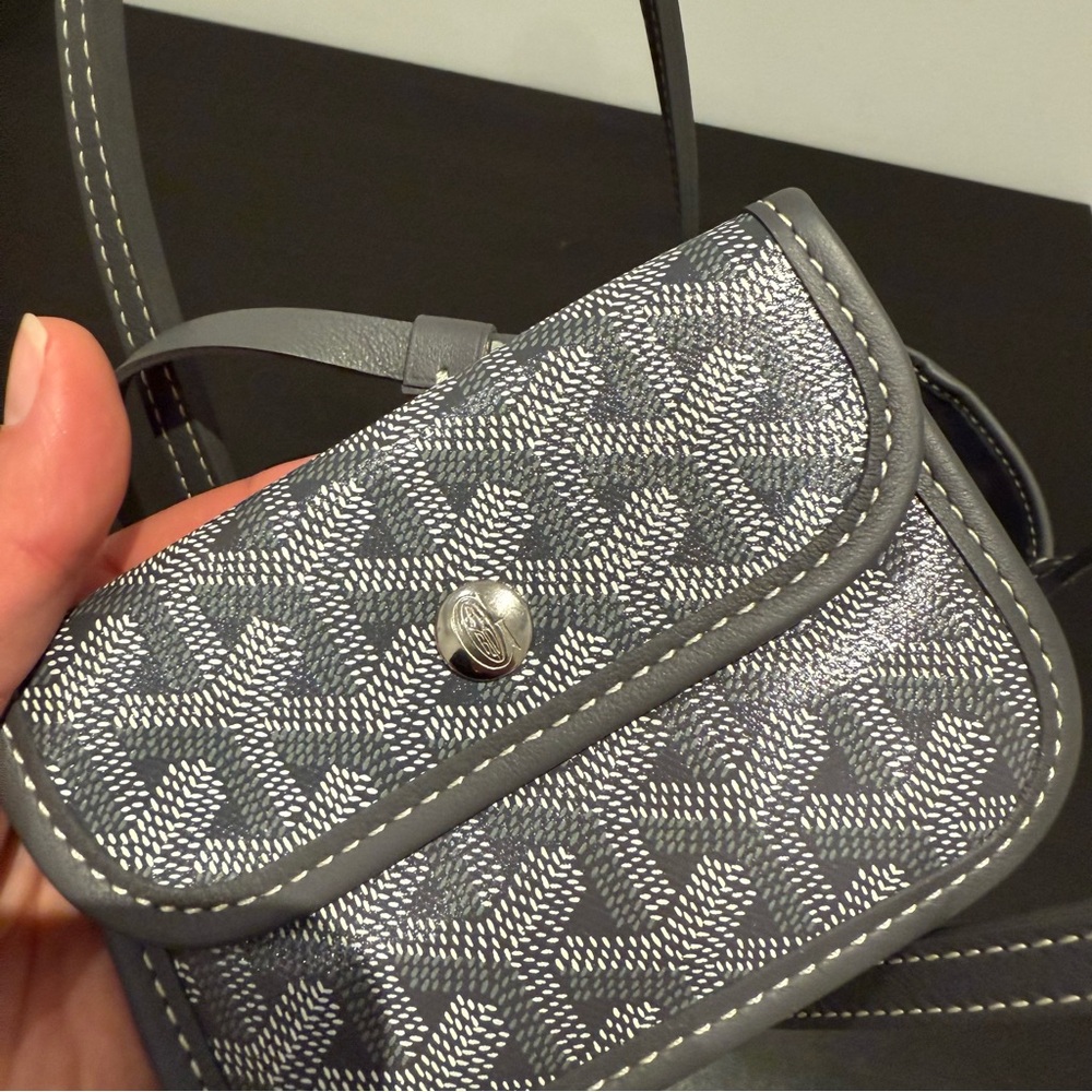 GOYARD Mini Anjou Coated Canvas and Leather Tote Bag - Picture 12 of 13